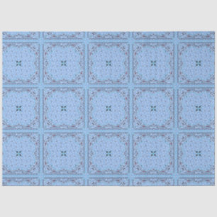 Western Blue Bandanna Decoupage Tissue Paper