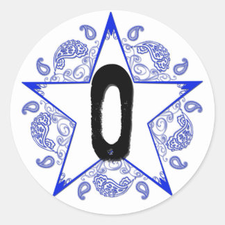 Western Blue "O" Monogram Sticker