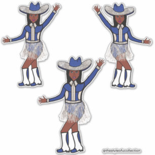 Western Blue Silver  Stickers #1