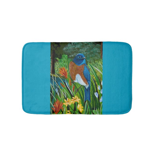 Western Bluebird Bath Mat (Front)