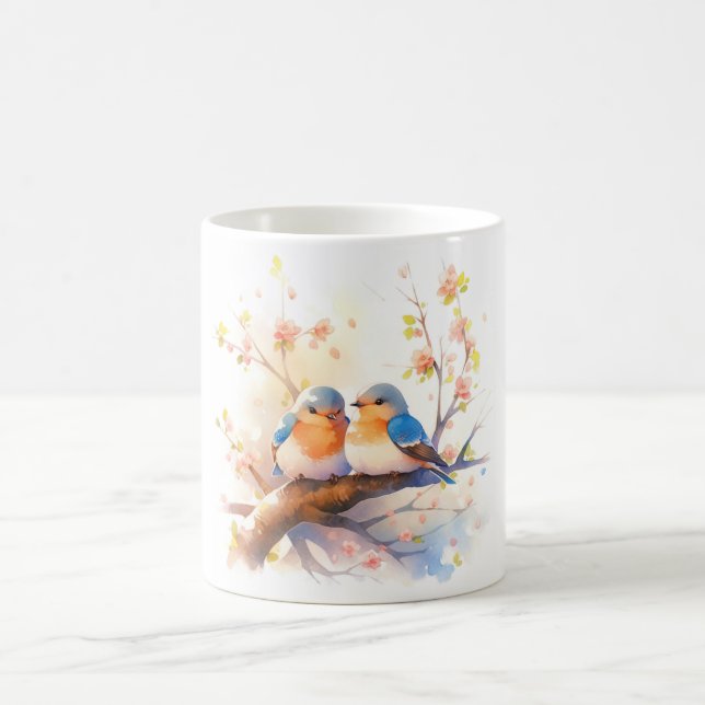 Western Bluebirds Coffee Mug (Center)
