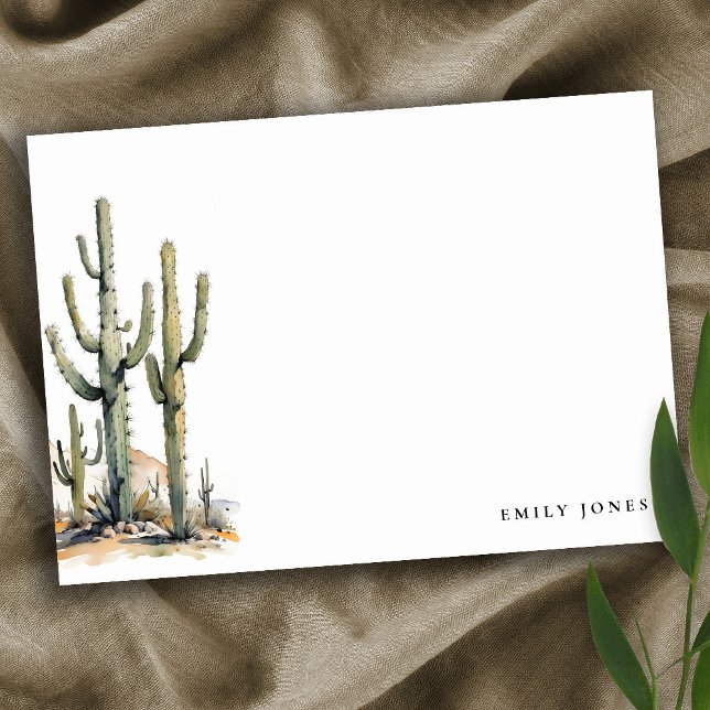 Western Boho Cactus Desert Landscape Wedding Card (Creator Uploaded)