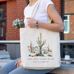 Western Boho Cactus Desert Landscape Wedding Tote Bag<br><div class="desc">If you need any further customisation please feel free to message me on yellowfebstudio@gmail.com.</div>