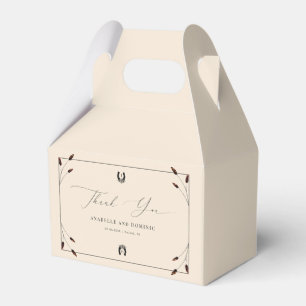 Western Boho Horseshoe Monogram Ranch Farm Wedding Favour Box