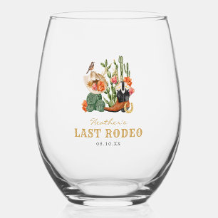 Western Boho Stemless Wine Glass