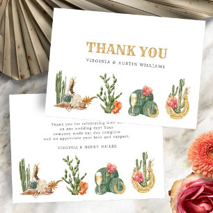 Western Boho Thank You Card