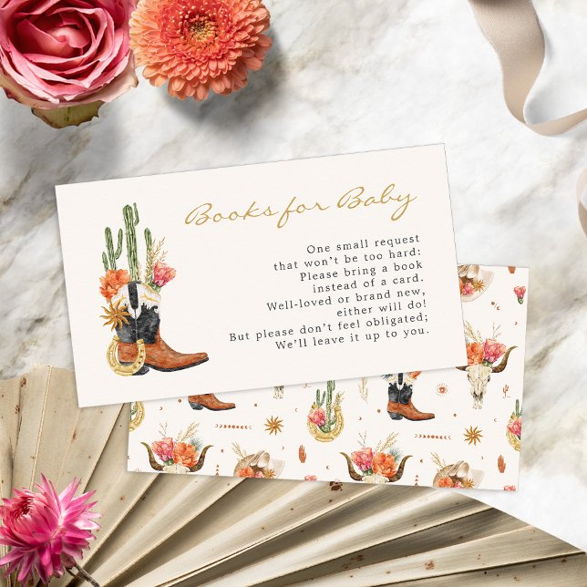 Western Books For Baby Enclosure Card (Boho Western Books For Baby Enclosure Card by Painted Paperie
)