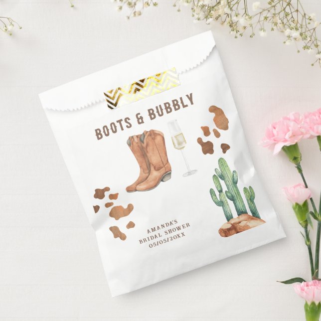 Western Boots & Bubbly Bridal shower  Favour Bags (Sealed)