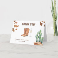 Western Boots & Bubbly Thank you Bridal shower 