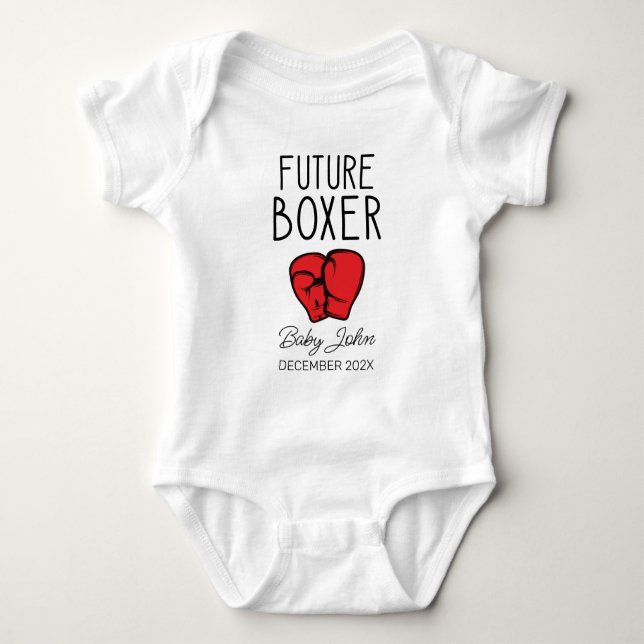 Western Boxing - Future Boxer - Pugilism Baby Bodysuit (Front)