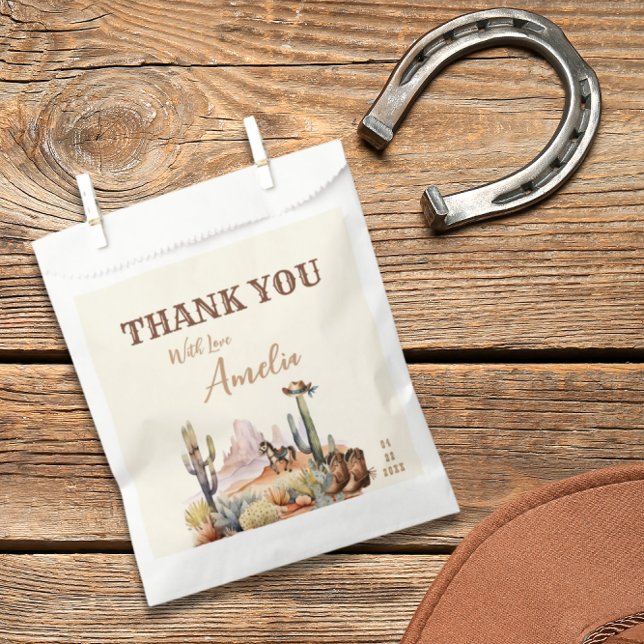 Western Boy A Little Cowboy Rustic Baby Shower Favour Bags (Creator Uploaded)