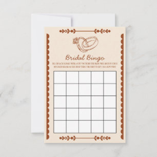 Western Bridal Bingo Game Card