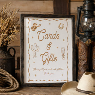 Western Bridal Shower Cards and Gifts Poster