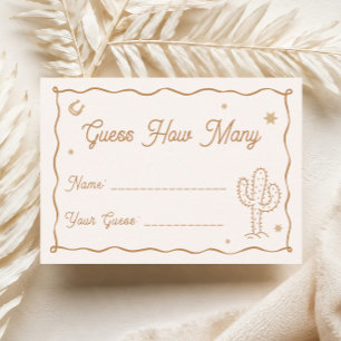 Western Bridal Shower Guess How Many Enclosure Card