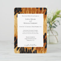 Western Brown Black Cow Animal print Wedding