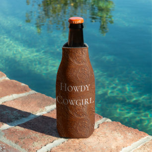 Western Brown Bohemian Art Bottle Cooler