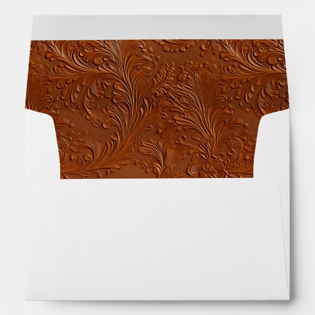 Western Brown Bohemian Art Envelope (Back (Bottom))