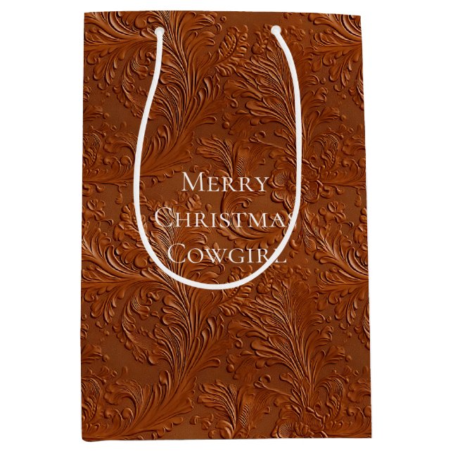 Western Brown Bohemian Art Medium Gift Bag (Front)