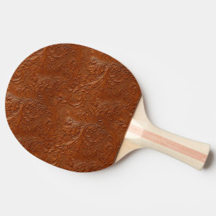 Western Brown Bohemian Art Ping Pong Paddle