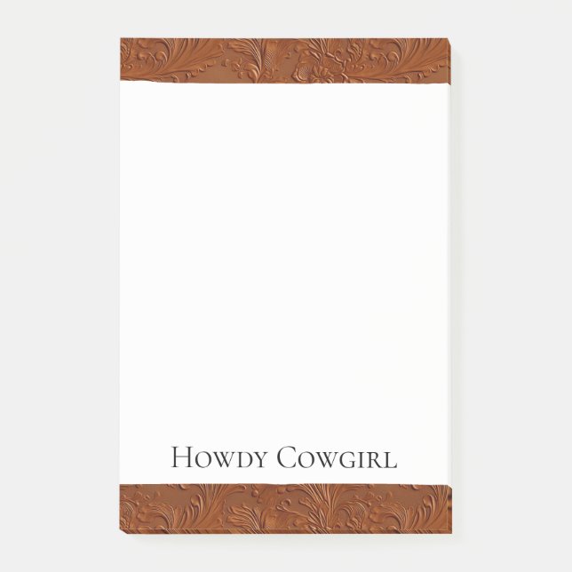 Western Brown Bohemian Art Post-it Notes (Front)