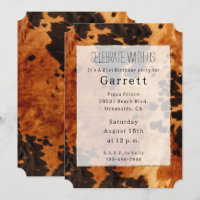 Western Brown Cowhide Cowboy Cowgirl