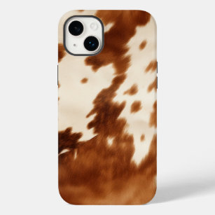 Western Brown Cream Cowhide Case-Mate iPhone 14 Plus Case