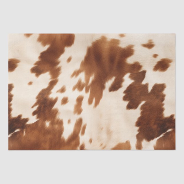 Western Brown Cream Cowhide Tissue Paper (Front)