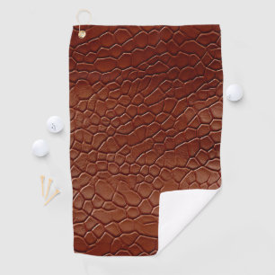 Western Brown Leather Look Animal Golf Towel