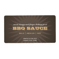 Western brown star burst kitchen sticker labels