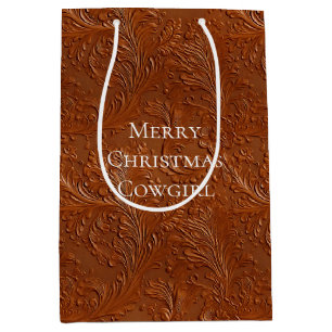 Western Brown Tan Bohemian Art Medium Gift Bag