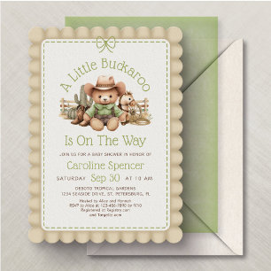 Western Buckaroo Gender Neutral Baby Shower Invitation