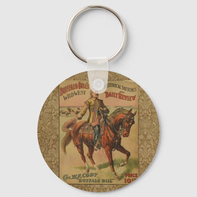 Western Buffalo Bill Wild West Key Ring (Front)
