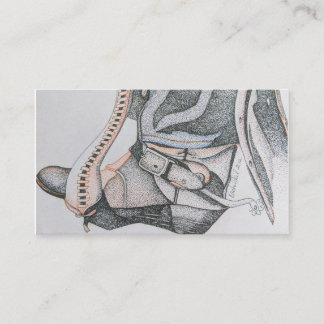 Western business cards, Cowboy boot business cards