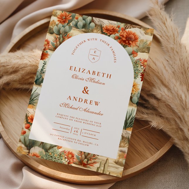 Western Cactus Garden Wedding Invitation (Creator Uploaded)