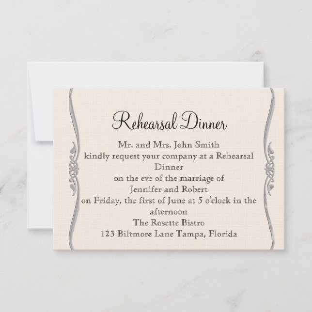 Western Calla Lily Posh Wedding Rehearsal Invitation (Front)