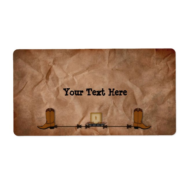 Western Candle Label (Front)