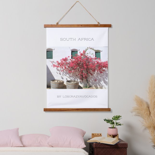 Western Cape Wine Farm Building Cityscape Hanging Tapestry (Bedroom)