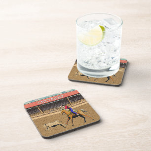 Western Cheyenne Rodeo Cowboy Calf Roping Coaster