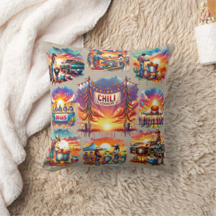 Western Chilli Cookoff Scenes 1 Cushion