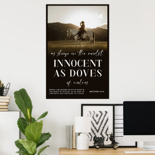 Western Christian Poster, Matthew Bible Verse Poster