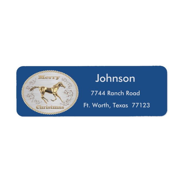 Western Christmas Belt Buckle (Front)