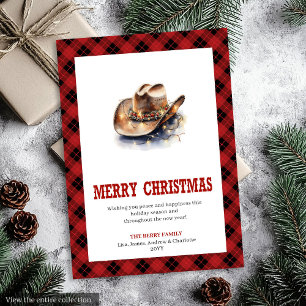 Western Christmas card cowboy country theme
