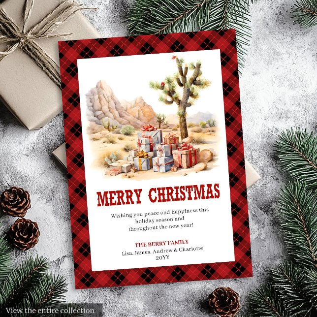Western Christmas card red black ranch style (Western Christmas card red black ranch style

)