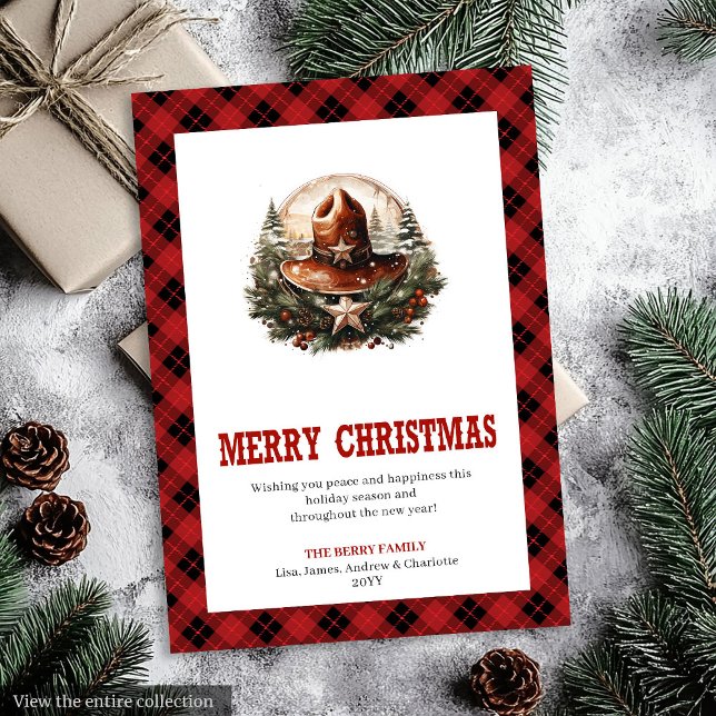 Western Christmas card with sheriff badge art (Western Christmas card with sheriff badge art

)