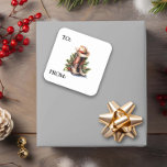 Western Christmas Cowboy Boots Hat Square Sticker<br><div class="desc">This design may be personalised by choosing the Edit Design option. You may also transfer onto other items. Contact me at colorflowcreations@gmail.com or use the chat option at the top of the page if you wish to have this design on another product or need assistance with this design. See more...</div>