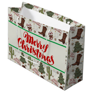 Western Christmas Gift Bag