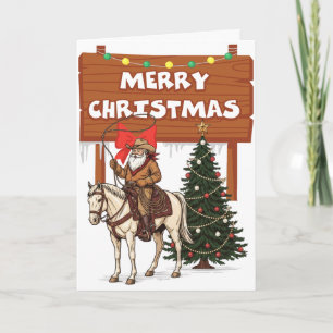 western Christmas holiday card