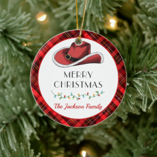 Western Christmas Party Ceramic Tree Decoration