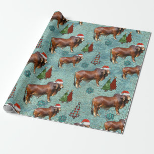 Western Christmas Pattern Wrapping Paper