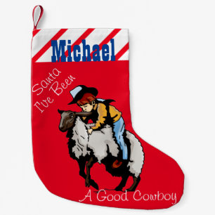 Western Christmas Stocking Cowboy Mutton Buster